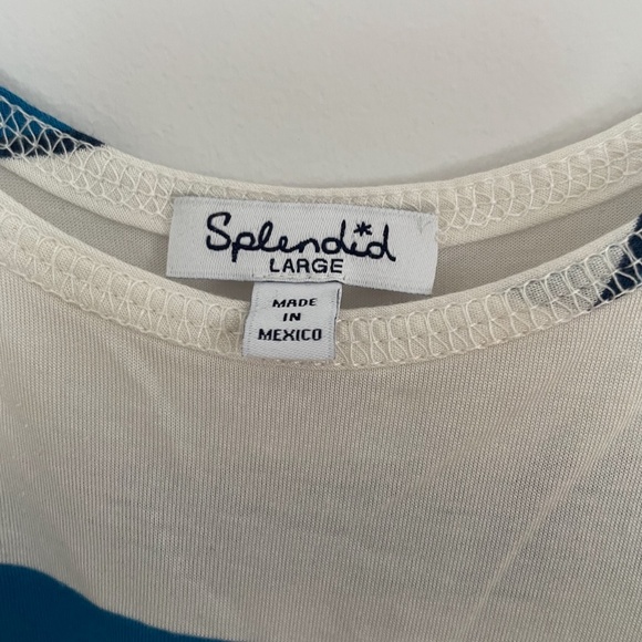 Splendid Women's Striped Loose Fit Tank Top Modal/Silk Size L - Picture 2 of 6